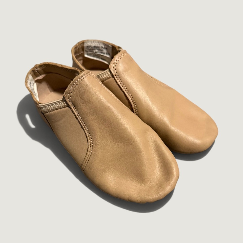 Weissman W800 Tan Leather Slip On Split Sole Jazz Dance Shoes Kids 11CM